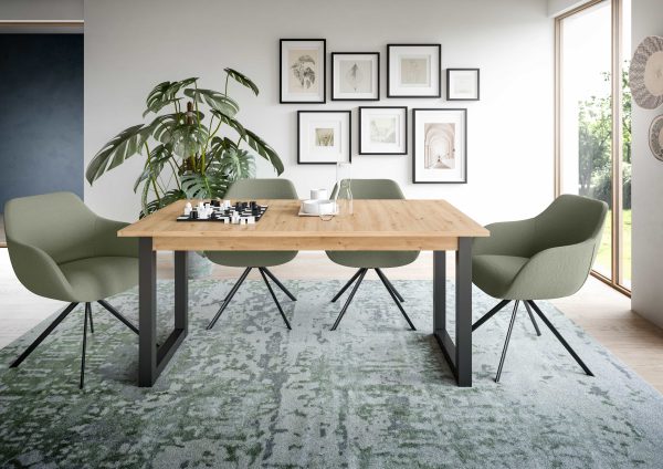 Seattle uitschuifbare eettafel Artisan NB grijs NB - Afbeelding 5