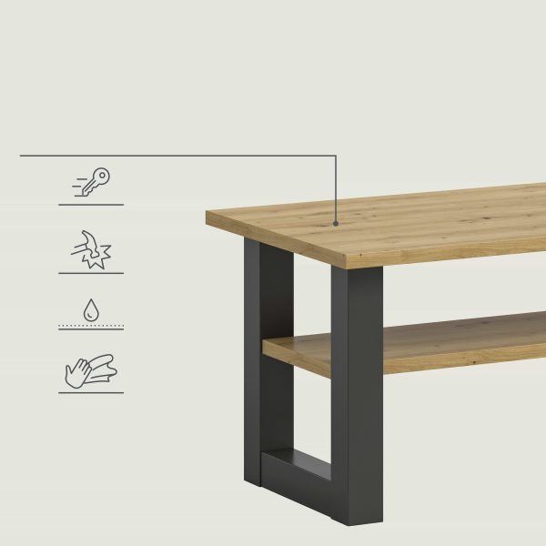 Seattle salontafel Artisan NB grijs NB - Afbeelding 10