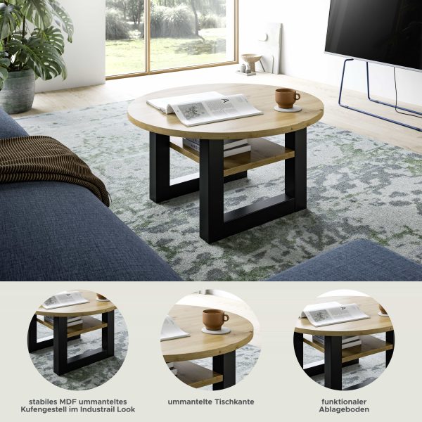 Seattle salontafel rond Artisan NB grijs NB - Afbeelding 5