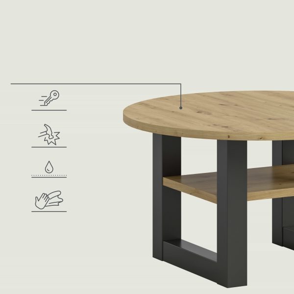 Seattle salontafel rond Artisan NB grijs NB - Afbeelding 10