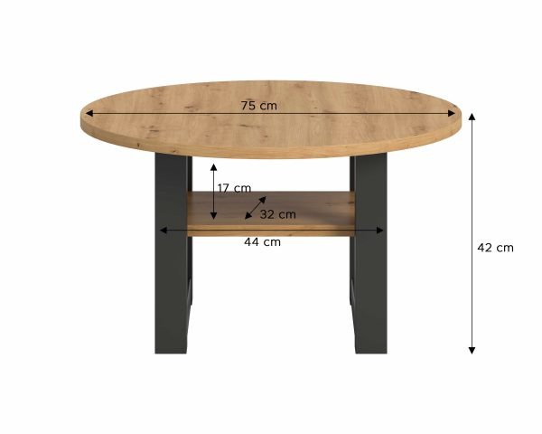 Seattle salontafel rond Artisan NB grijs NB - Afbeelding 3