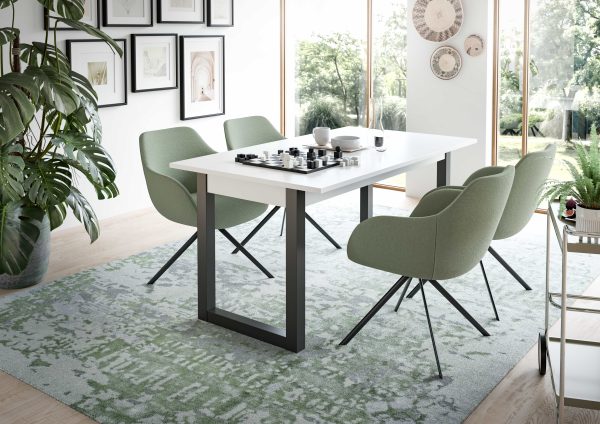 Seattle uitschuifbare eettafel wit NB grijs NB - Afbeelding 4