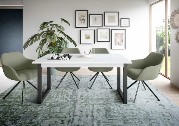 Seattle uitschuifbare eettafel wit NB grijs NB - Afbeelding 5