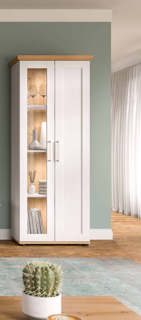 Verona vitrine rechts/links Sibiu Larch NB Artisan Oak NB - Afbeelding 2
