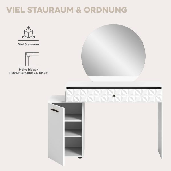 Prisma kaptafel wit hoogglans MDF TZ NB - Afbeelding 10