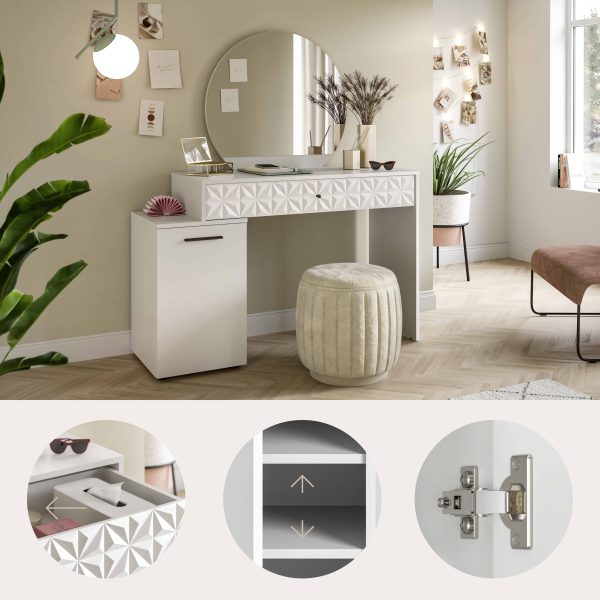 Prisma kaptafel wit hoogglans MDF TZ NB - Afbeelding 14