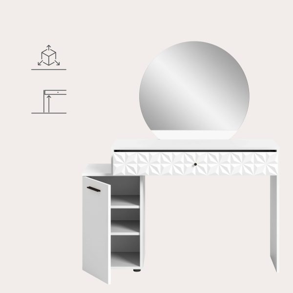Prisma kaptafel wit hoogglans MDF TZ NB - Afbeelding 16