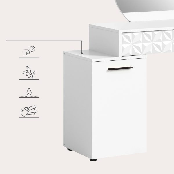 Prisma kaptafel wit hoogglans MDF TZ NB - Afbeelding 17