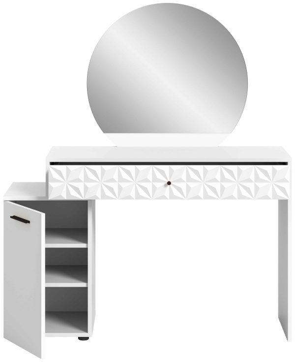 Prisma kaptafel wit hoogglans MDF TZ NB - Afbeelding 3