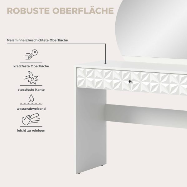 Prisma kaptafel wit hoogglans MDF TZ wit melamine - Afbeelding 8