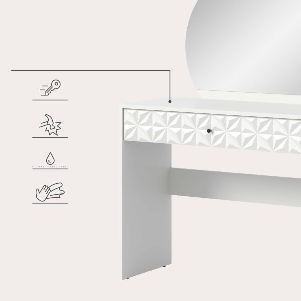 Prisma kaptafel wit hoogglans MDF TZ wit melamine - Afbeelding 13