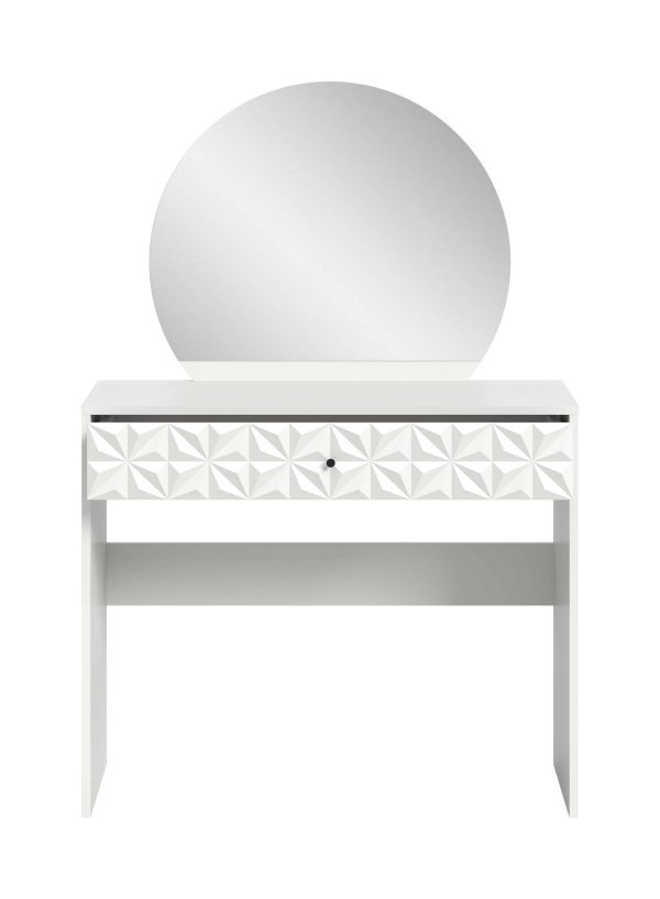 Prisma kaptafel wit hoogglans MDF TZ wit melamine - Afbeelding 3