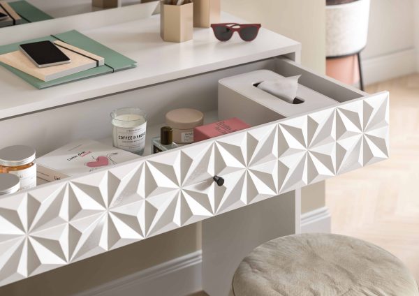 Prisma kaptafel wit hoogglans MDF TZ wit melamine - Afbeelding 5