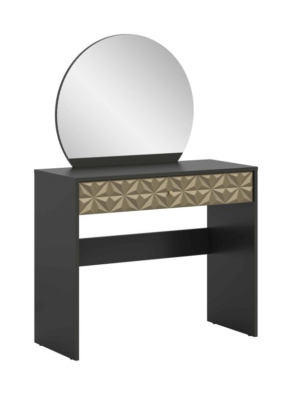 Prisma kaptafel zwart melamine goud NB