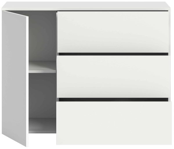 Samba dressoir wit melamine Wotan eiken melamine - Afbeelding 3