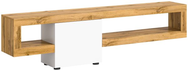 Samba lowboard wit melamine Wotan eiken melamine