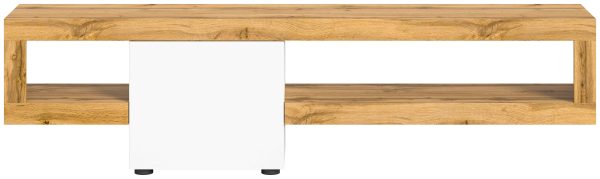 Samba lowboard wit melamine Wotan eiken melamine - Afbeelding 2