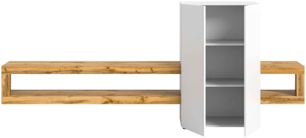 Samba wandmeubel wit melamine Wotan eiken melamine - Afbeelding 3