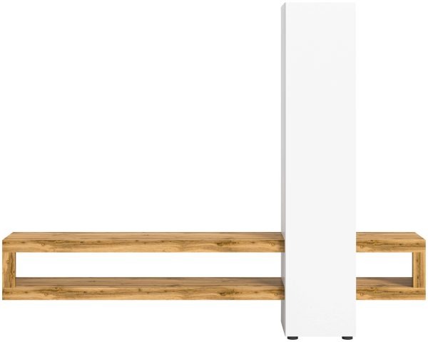 Samba wandmeubel wit melamine Wotan eiken melamine - Afbeelding 2