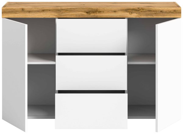 Sugar Sideboard wit melamine Wotan eiken melamine - Afbeelding 3