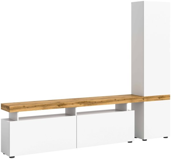 Sugar wandmeubel wit melamine Wotan eiken melamine
