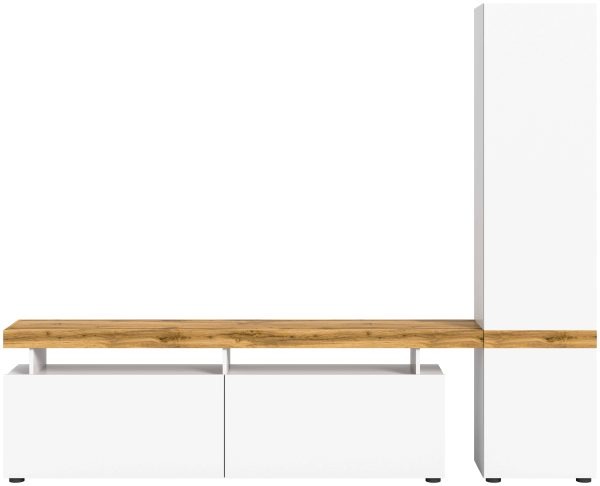 Sugar wandmeubel wit melamine Wotan eiken melamine - Afbeelding 2