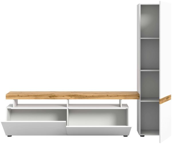Sugar wandmeubel wit melamine Wotan eiken melamine - Afbeelding 3