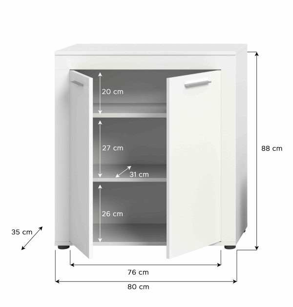 Jam highboard wit melamine - Afbeelding 4