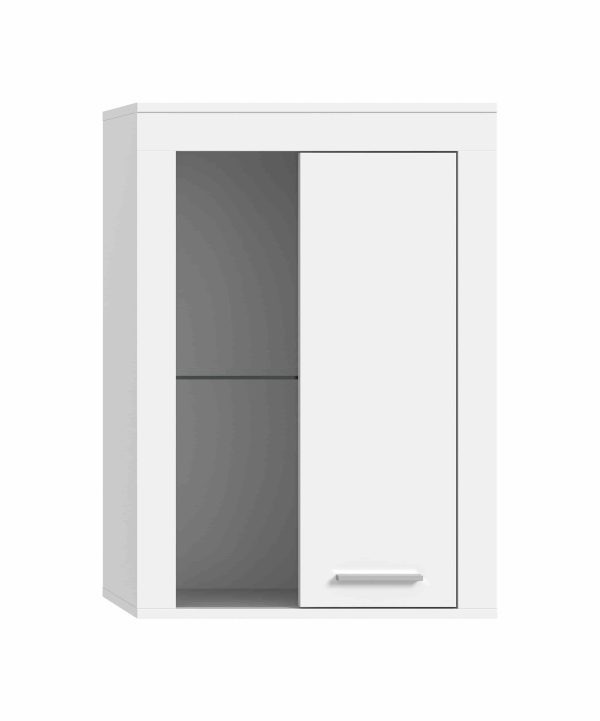 Jam hang/staande vitrinekast wit melamine - Afbeelding 2