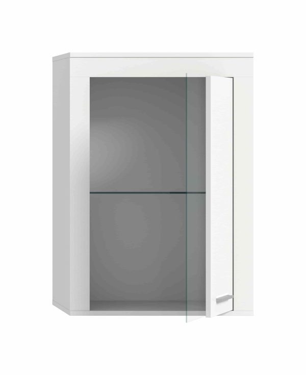 Jam hang/staande vitrinekast wit melamine - Afbeelding 3