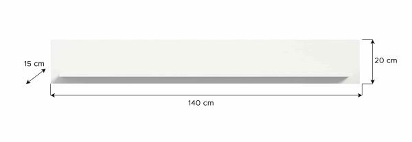 Jam wandplank wit melamine - Afbeelding 3