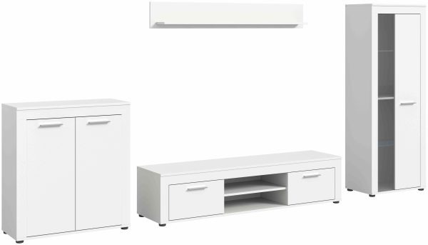Jam woonkamercombinatie wit melamine