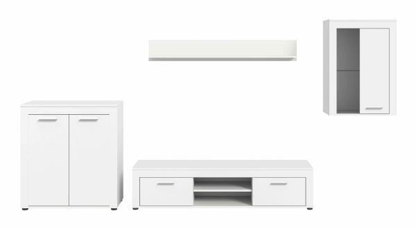 Jam woonkamercombinatie wit melamine - Afbeelding 2