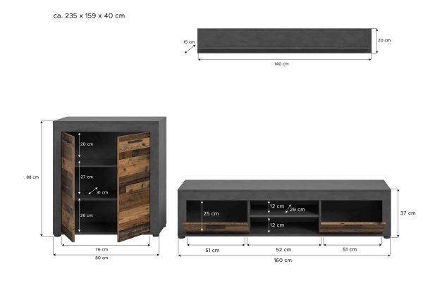 Jam Living Combinatie Oud Hout NB Matera NB - Afbeelding 4
