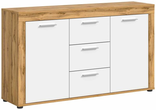 Jam dressoir wit melamine Wotan eiken NB
