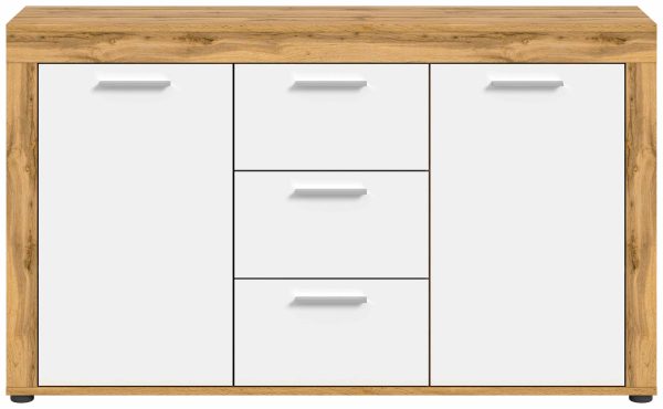 Jam dressoir wit melamine Wotan eiken NB - Afbeelding 2