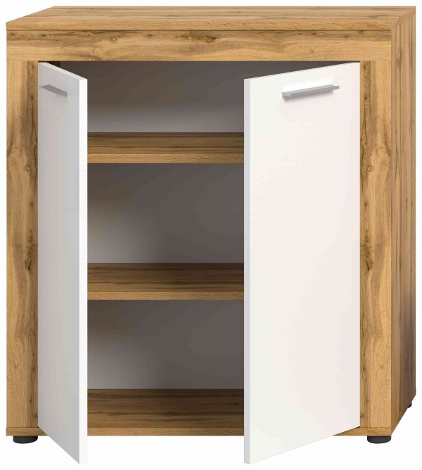 Jam highboard wit melamine Wotan eiken NB - Afbeelding 3