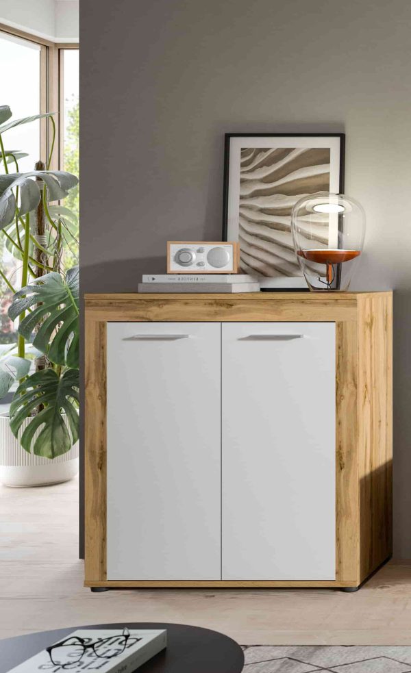 Jam highboard wit melamine Wotan eiken NB - Afbeelding 6