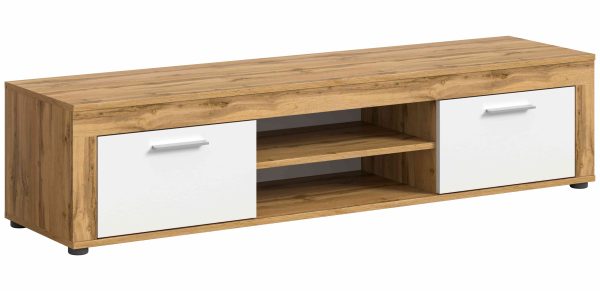 Jam lowboard wit melamine Wotan eiken NB