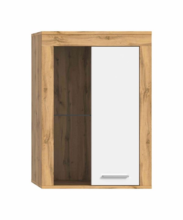 Jam hangvitrinekast wit melamine Wotan eiken NB - Afbeelding 2