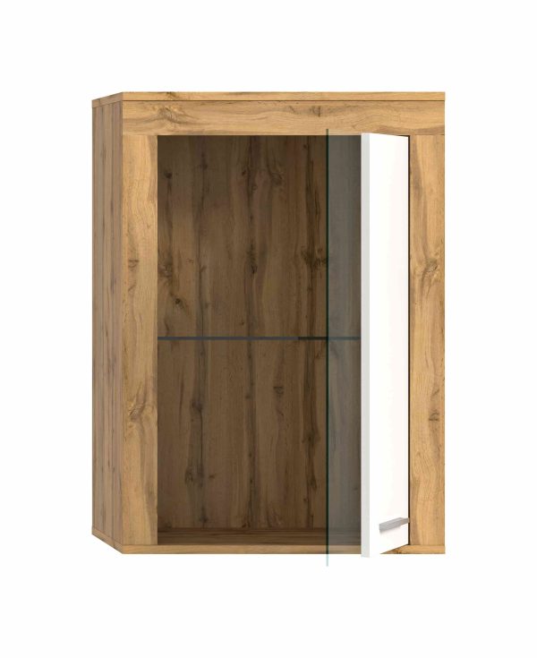 Jam hangvitrinekast wit melamine Wotan eiken NB - Afbeelding 3