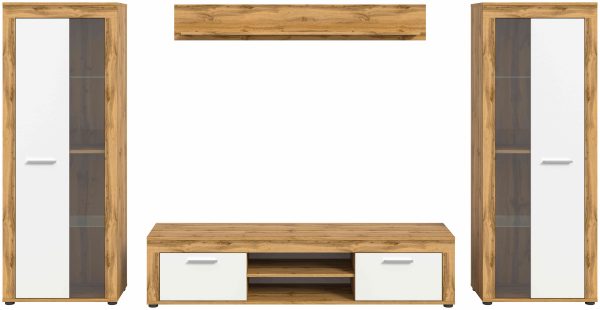 Jam woonkamercombinatie wit melamine Wotan eiken NB - Afbeelding 2