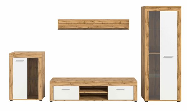 Jam woonkamercombinatie wit melamine Wotan eiken NB - Afbeelding 2