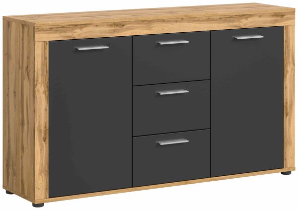 Jam Sideboard grijs melamine Wotan Eiken NB