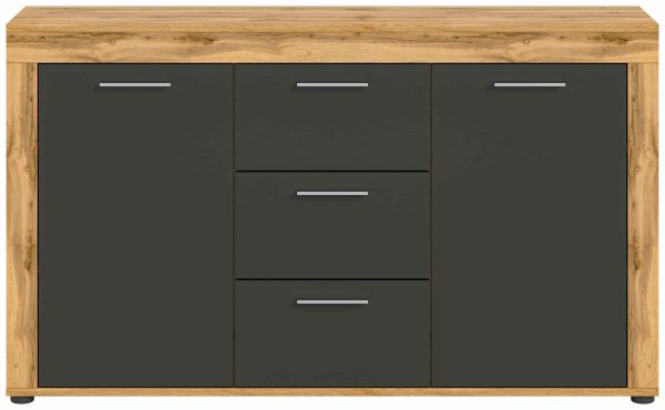 Jam Sideboard grijs melamine Wotan Eiken NB - Afbeelding 2