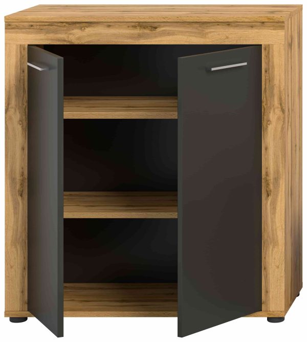 Jam highboard grijs melamine Wotan Oak NB - Afbeelding 3