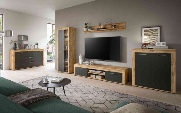 Jam highboard grijs melamine Wotan Oak NB - Afbeelding 5