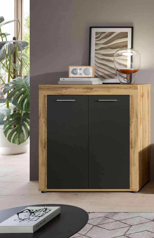 Jam highboard grijs melamine Wotan Oak NB - Afbeelding 6