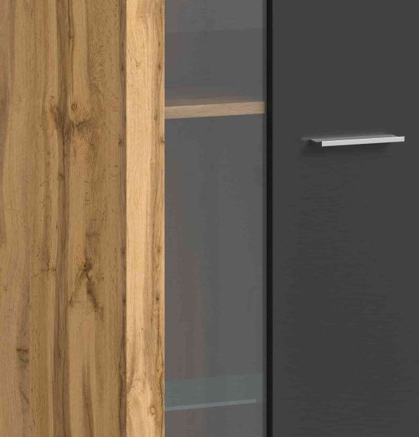 Jam woonkamercombinatie grijs melamine Wotan eiken NB - Afbeelding 7