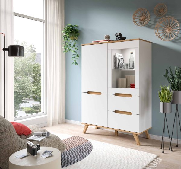 Stockholm highboard wit NB Nox Eiken NB - Afbeelding 5